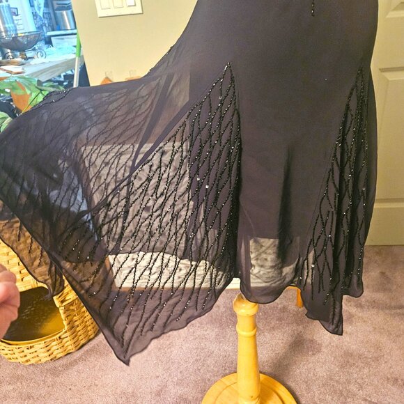 NWT J Kara Beaded Midi Dress, Sz 14P - Picture 7 of 7